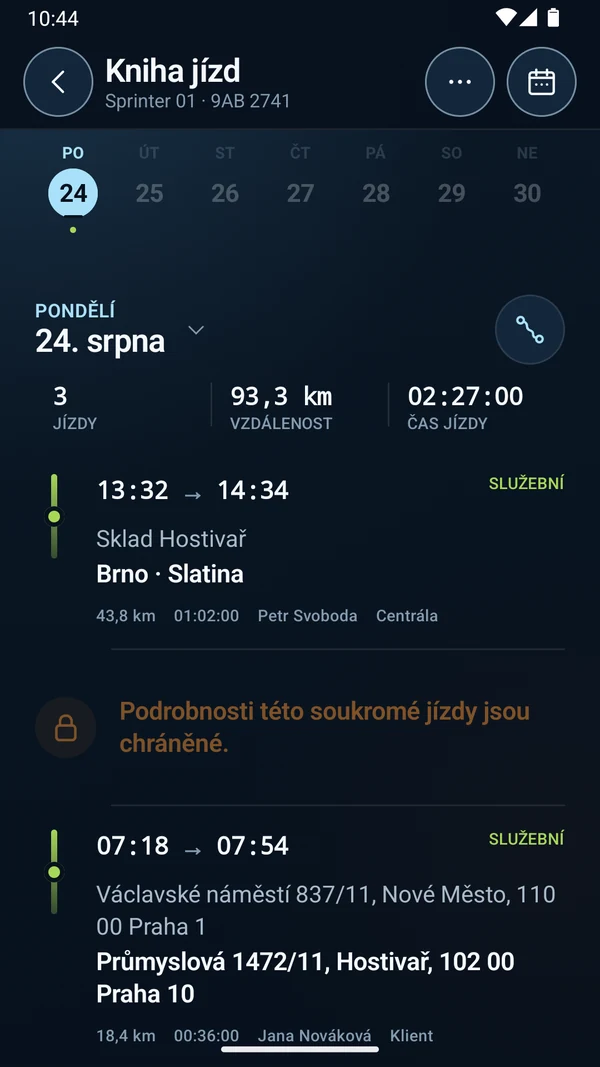 GPS Dozor 4.0 — kniha jázd na Androide s denným súhrnom ukážkových jázd